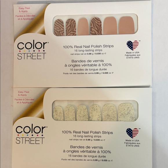 Color Street Other - Color Street Neutral and Patterned Nail Strips